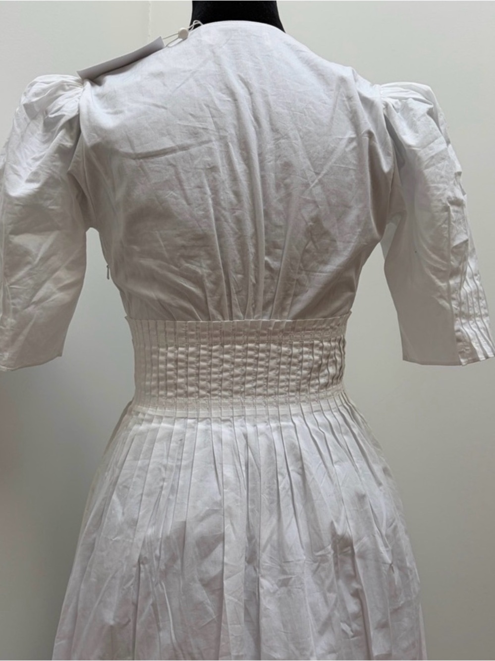 NWT Lovaan- Boehm Short-Sleeve Cotton Midi Dress White Size AU 6 US 2 Summer - Picture 13 of 14